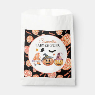 Sachets En Papier Baby shower Citrouille d'Halloween