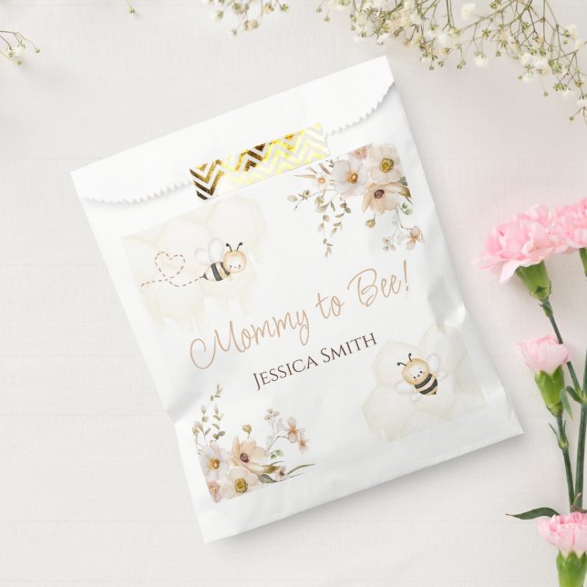 Sachets En Papier Baby shower d'abeille au miel floral (Scellé)