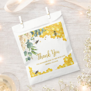 Sachets En Papier Baby shower d'abeilles