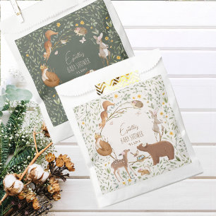 Sachets En Papier Baby shower d'amis de la forêt