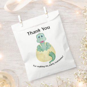 Sachets En Papier Baby shower d'anniversaire de Dinosaur Aquarelle v