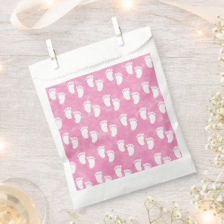 Sachets En Papier Baby shower d'aquarelle rose Empreinte Motif