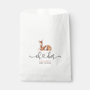 Sachets En Papier Baby shower d'aquarelle rose Oh Deer
