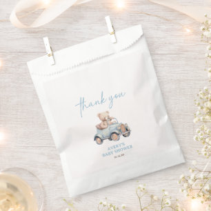 Sachets En Papier Baby shower d'attente de l'ours bleu Teddy Bearly