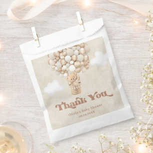 Sachets En Papier Baby shower d'attente de l'ours en peluche