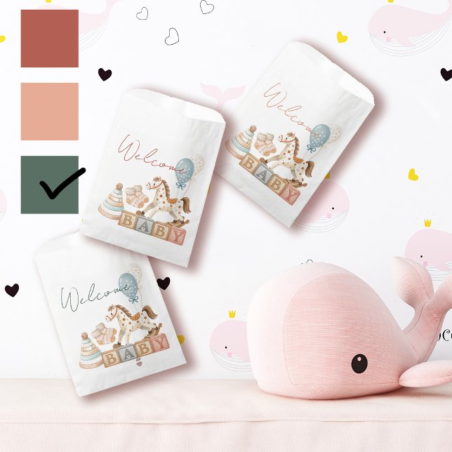 Sachets En Papier Baby shower d'automne Boho Personnalisé (Boho Autumn Baby Shower Personalized Favor Bag)