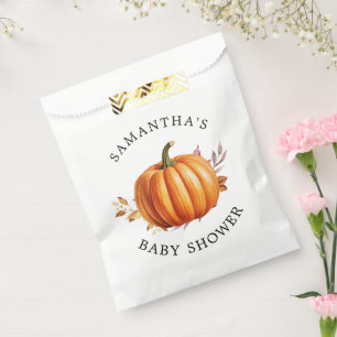 Sachets En Papier Baby shower d'automne floral moderne