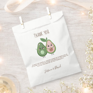 Sachets En Papier Baby shower d'Avocado rose Saint-Guacamole