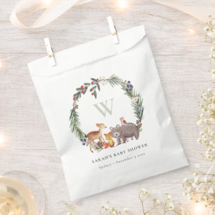 Sachets En Papier Baby shower de courge feuillu mou en bois