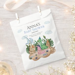Sachets En Papier Baby shower de dinosaures de forêt tropicale ! Rug
