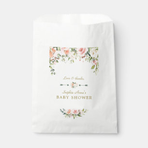 Sachets En Papier Baby shower de Fleurs de Crème Rose Charming