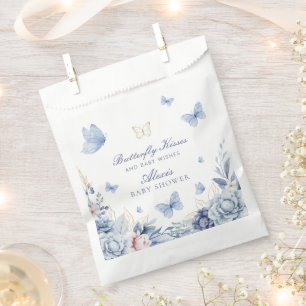 Sachets En Papier Baby shower de garçon Baisers papillon
