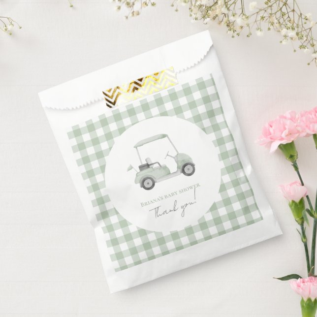 Sachets En Papier Baby shower de golf Sage green (Scellé)