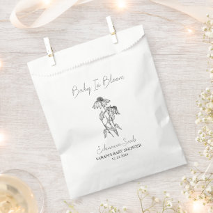 Sachets En Papier Baby shower de graines de bébé en fleurs l'échinac