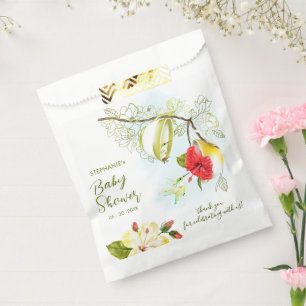 Sachets En Papier Baby shower de la fête du thé aux colibris