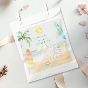Sachets En Papier Baby shower de Surf de plage de bord bébé