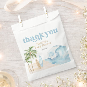 Sachets En Papier Baby shower de Surf de plage de bord bébé