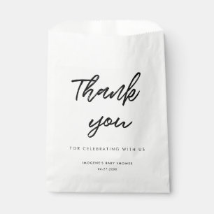Sachets En Papier Baby shower de typographie moderne