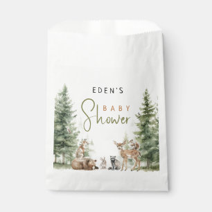 Sachets En Papier Baby shower des animaux forestiers