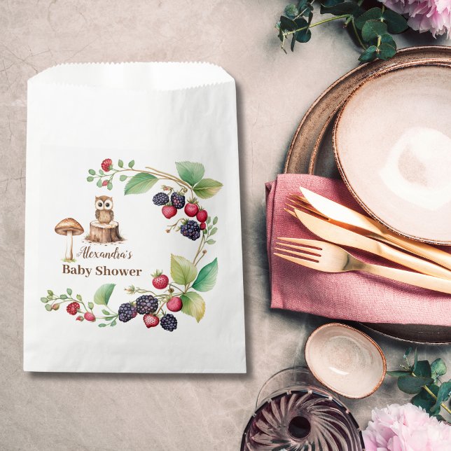 Sachets En Papier Baby shower des animaux forestiers (Créateur téléchargé)