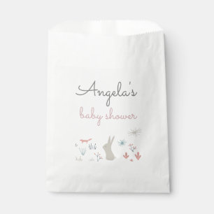 Sachets En Papier baby shower des créatures boisées modernes