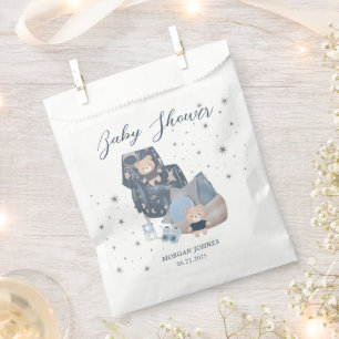 Sachets En Papier Baby shower des étoiles céleste de l'ours mou