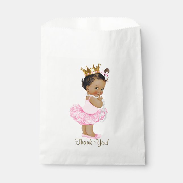 Sachets En Papier Baby shower des perles de la Princesse Tutu Baller (Devant)
