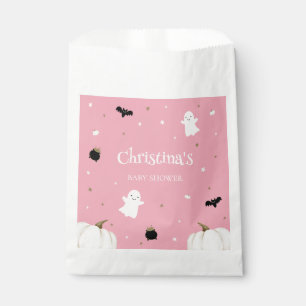 Sachets En Papier Baby shower d'Halloween rose
