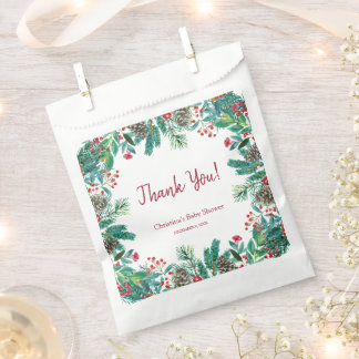 Sachets En Papier Baby shower d'hiver