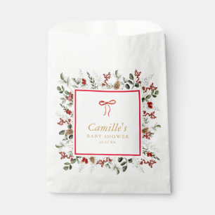 Sachets En Papier Baby shower d'hiver botanique rustique