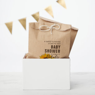 Sachets En Papier Baby Shower Douce Fleur Rustique