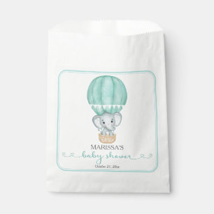Sachets En Papier Baby shower écologique éléphant genre neutre