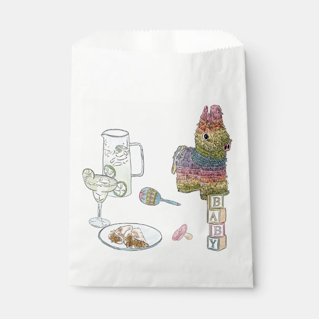 Sachets En Papier Baby shower Fiesta (Devant)