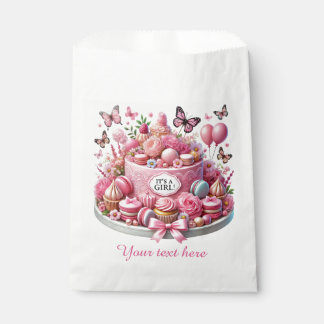 Sachets En Papier Baby shower filles mignonnes