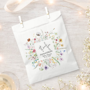 Sachets En Papier Baby shower fleur sauvage
