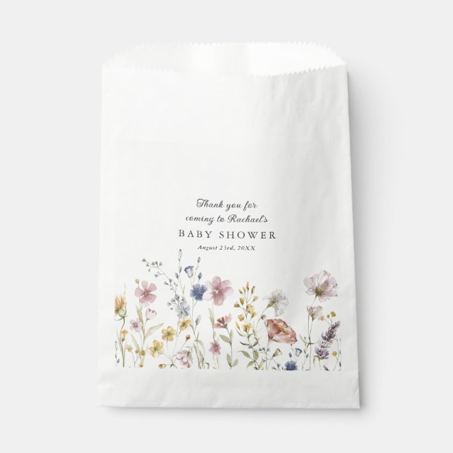 Sachets En Papier Baby shower Fleur sauvage Boho Fresh