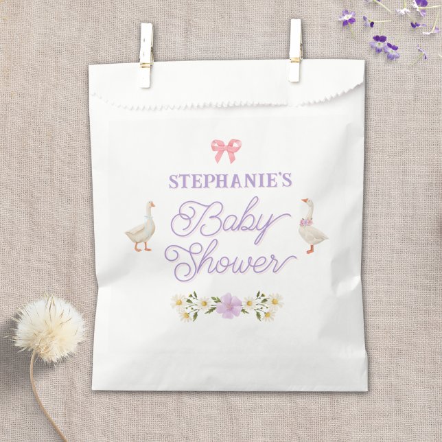 Sachets En Papier Baby shower fleur sauvage d'aquarelle (Créateur téléchargé)