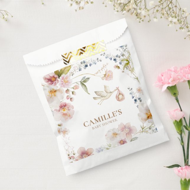 Sachets En Papier Baby shower fleur sauvage Spring Girl (Scellé)