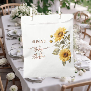 Sachets En Papier Baby shower floral de Sunflower Elegant Boho
