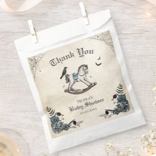 Sachets En Papier Baby shower Floral gothique Rocking Horse Merci