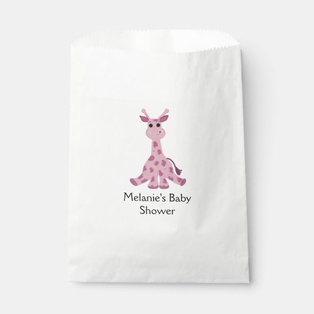 Sachets En Papier Baby-Shower Girafe (Devant)