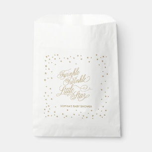 Sachets En Papier Baby shower Gold Twinkle Little Star