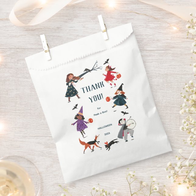 Sachets En Papier Baby Shower Halloween Cache-Cache Bébé Mignon (Coupé)