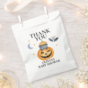 Sachets En Papier Baby shower Halloween Jack-O-Lantern Citrouille