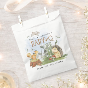Sachets En Papier Baby shower Jardin Q bébé Merci bois