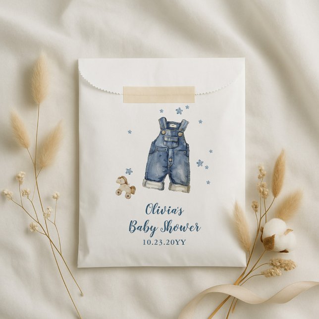 Sachets En Papier Baby Shower Jean Bleu (Créateur téléchargé)