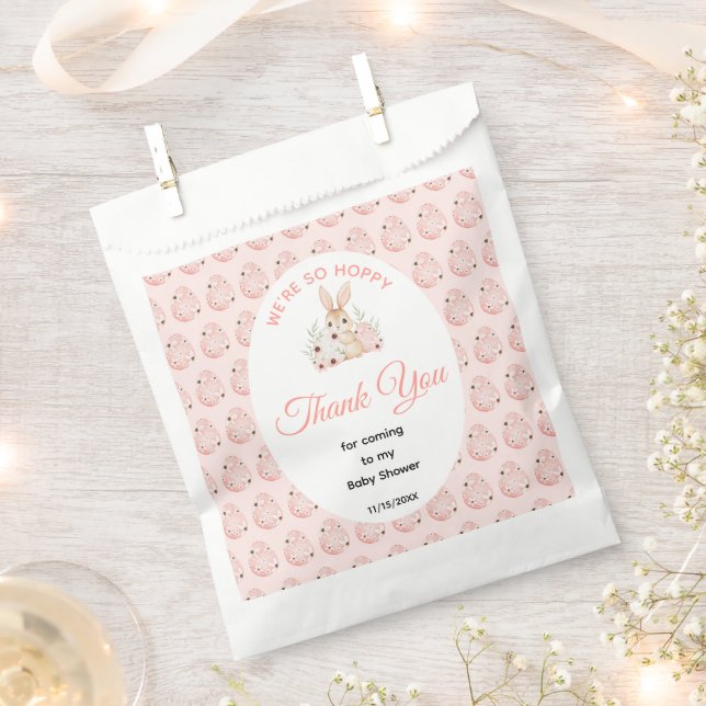 Sachets En Papier Baby Shower Lapin de Pâques (Coupé)