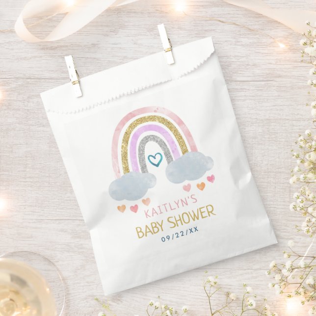 Sachets En Papier Baby shower Little Rainbow (Coupé)