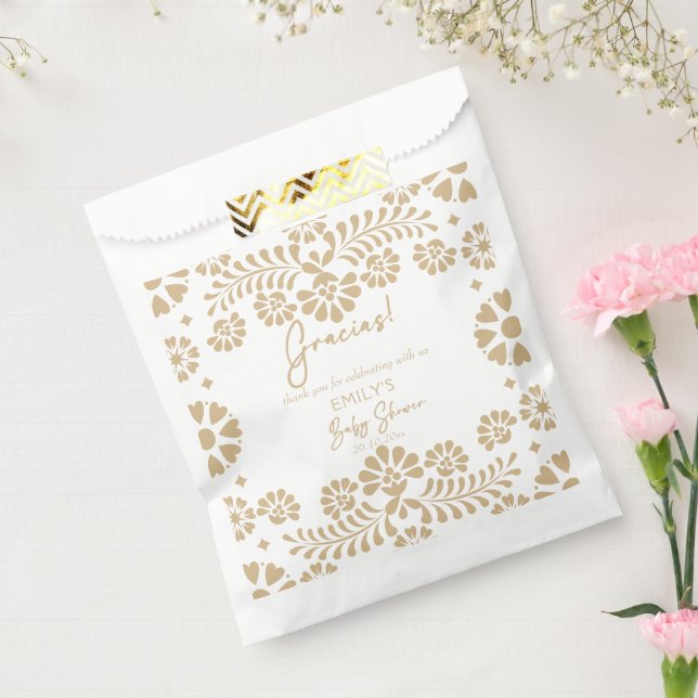 Sachets En Papier Baby shower mexicain beige Cielito lindo (Scellé)