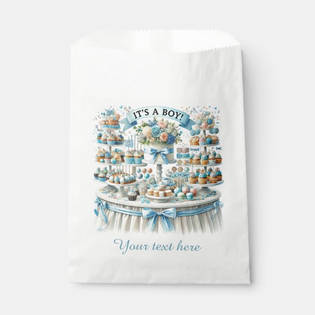 Sachets En Papier Baby shower mignon garçons (Devant)